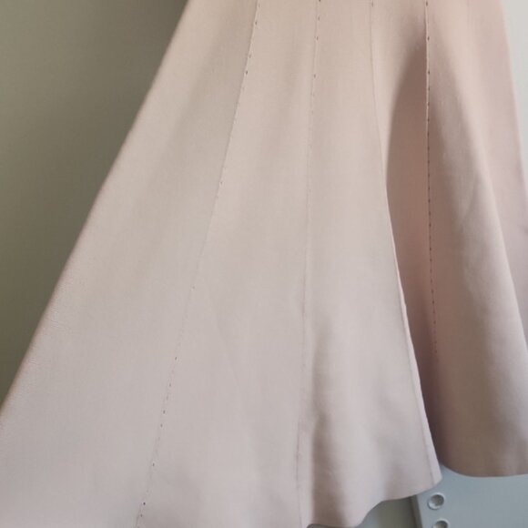 Sandro Paris Blush Pink Fit & Flare Knit Dress Short Sleeve A-Line - Picture 10 of 16